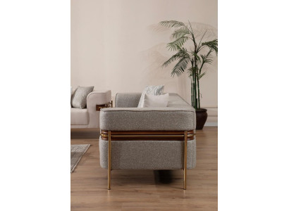 Modern three-seater fabric sofa