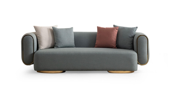 Three-seater sofa 230 cm residential landscape cushion
