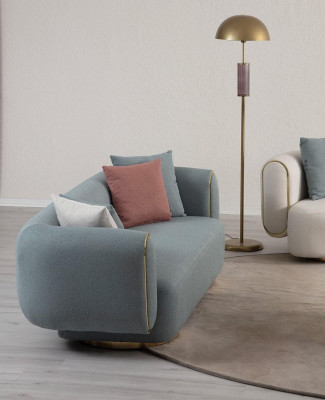 Three-seater sofa 230 cm residential landscape cushion