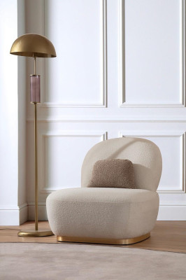 Upholstered fabric armchair 1 seat luxury classic modern design