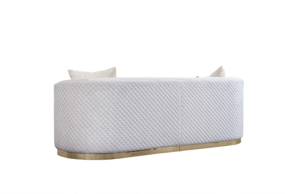 Beige fabric 3-seater sofa modern design