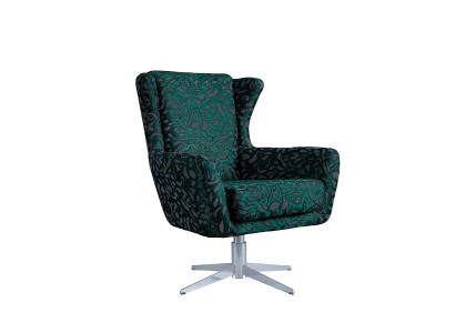 Modern luxury green fabric armchair