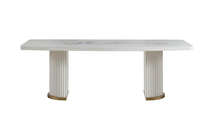 Luxury dining table Modern white wooden dining table