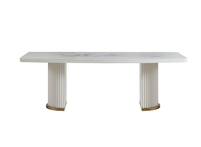 Luxury dining table Modern white wooden dining table