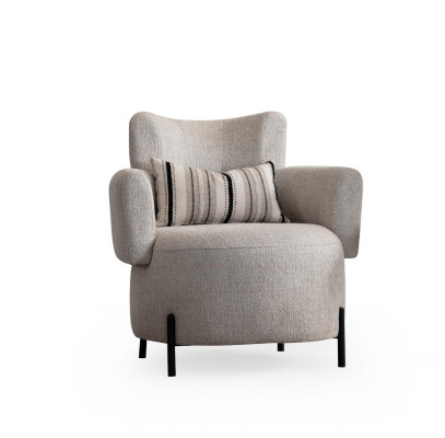 Luxury armchair new upholstery design modern living room wood textile new