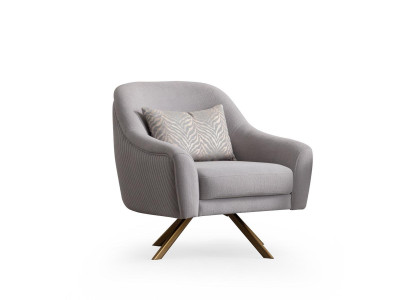 Modern design wooden armchair 1 seat padded
