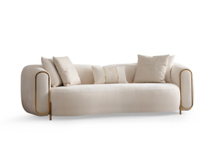 Luxury sofa for 3 people beige modern design