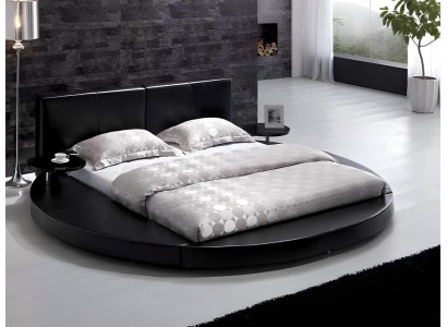 Luxury double bed in hotel size for teenager's room in black
