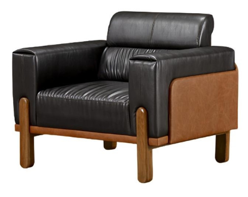 Black design armchair for one seat, upholstered sofas, modern relaxation fabric JV furniture