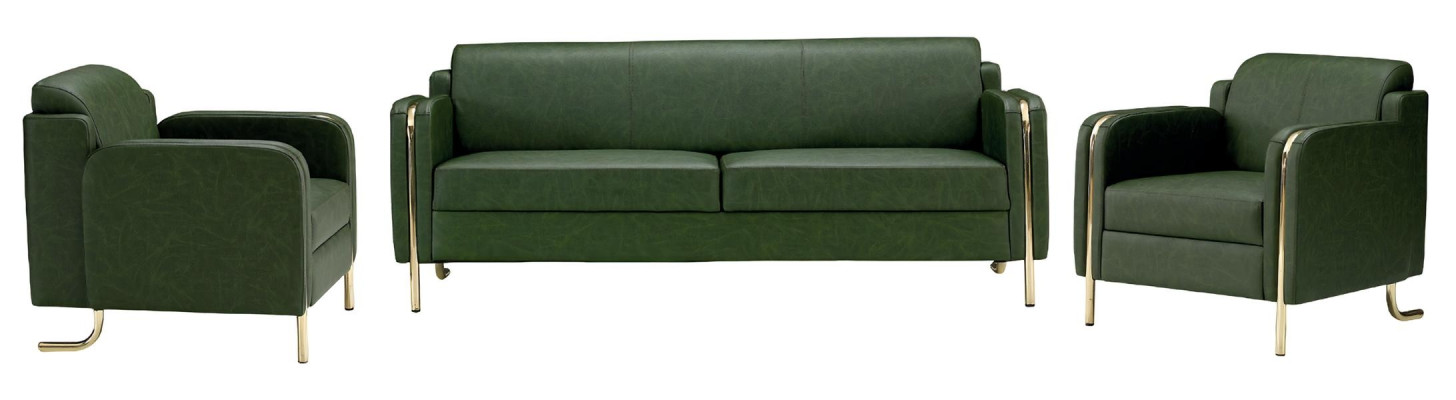 Luxury 3-piece leather sofa set for the living room