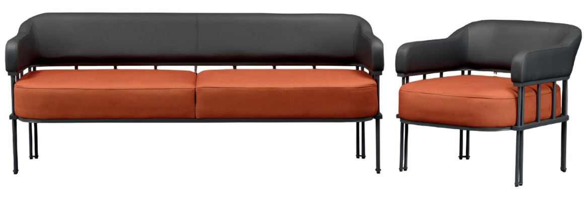 2-piece sofa set armchair sofa living room furniture leather modern new