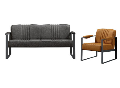 2-piece living room set 3+1 seats modern luxury armchair