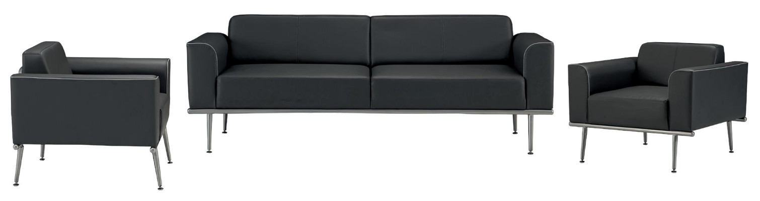 3+1+1 Leather Sofa Set 3-Piece