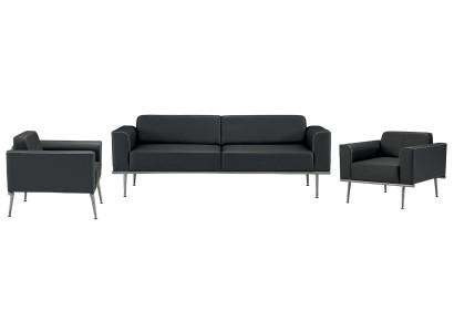 3+1+1 Leather Sofa Set 3-Piece