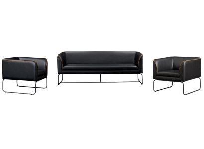 Luxury sofa set armchair sofa 3 1 1 seats modern in single color leather new