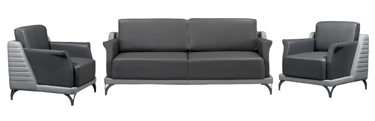 3-piece sofa set 3+1+1 leather upholstered sofa living room