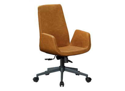 Wooden office chair for director, furniture, brown, swivel, conference