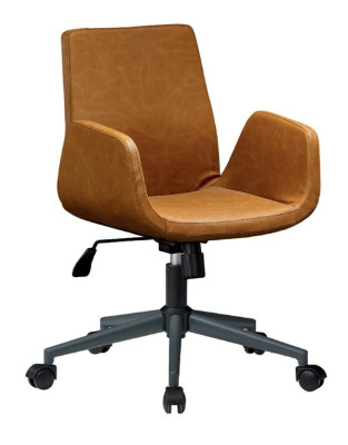 Swivel office chair in leather