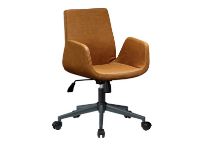 Swivel office chair in leather