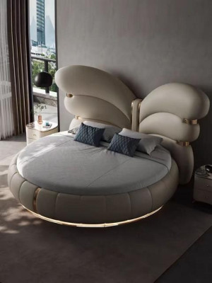 Luxury beige bed