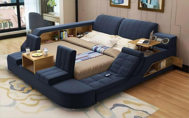 Modern multifunctional bed with comfortable design