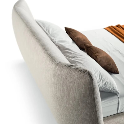 Modern plush bed in luxury style