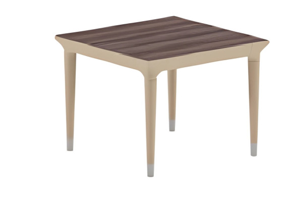 Modern beige and brown wood effect coffee table with elegant legs
