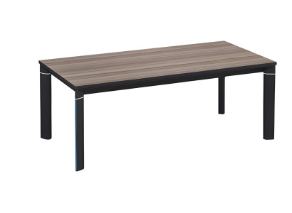 Modern faux wood coffee table brown and black