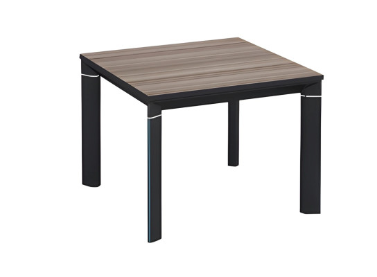 Modern black wooden square table with metal frame