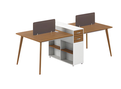 Modern desk with shelf and simple divider