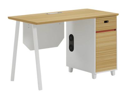 Table with storage and white legs Modern design for office