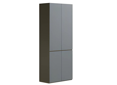 Modern gray desk cabinet without handles, simple structure