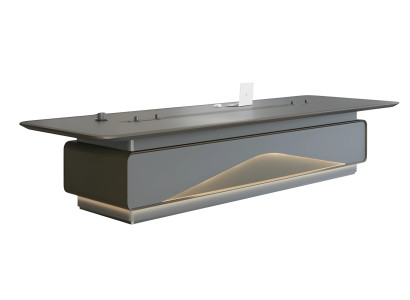 Luxury conference table with gray LED lighting