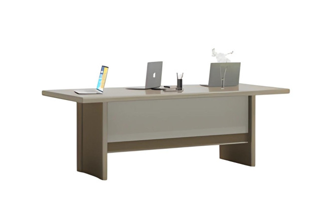 Elegant beige and gray coffee table with large work surface