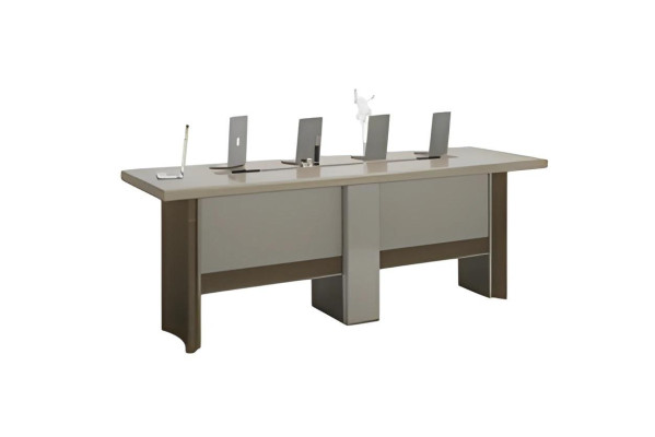 Modern light gray conference table
