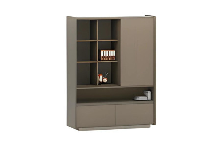 Modern desk cabinet with shelves and drawers for documents