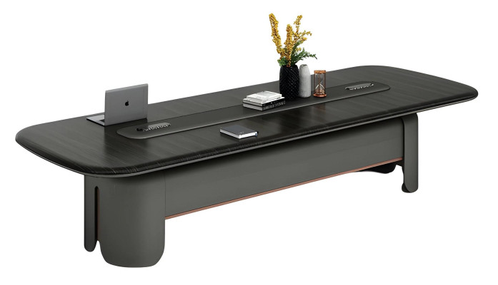 Modern, elegant black conference table