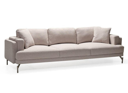 Beige three-seater sofa with modern design