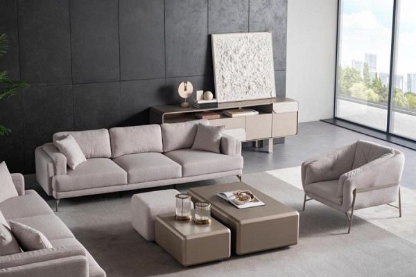Modern beige sofa