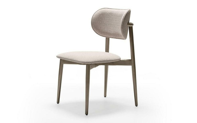 Elegant beige fabric chair for the living room and dining room