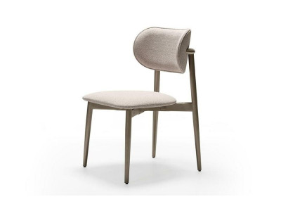 Elegant beige fabric chair for the living room and dining room