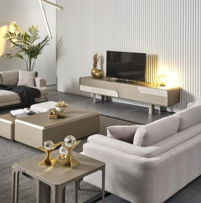 Modern beige television unit
