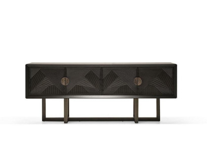 Elegant, modern and functional TV furniture piece made of brown wood
