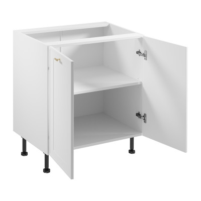 Mobile bathroom table with shelf and double door
