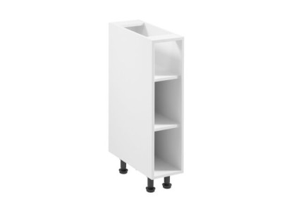 Narrow kitchen cabinet with open shelf
