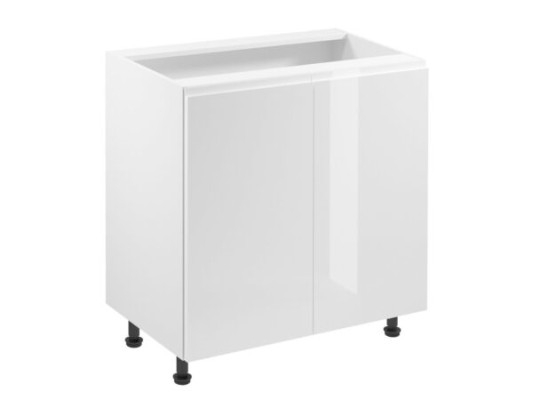Mobile kitchen with double glossy doors