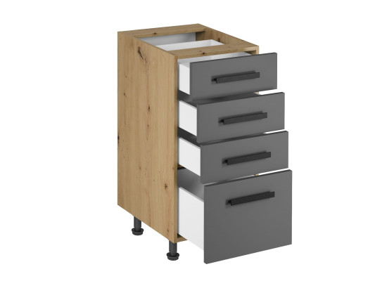 Kitchen furniture with drawers