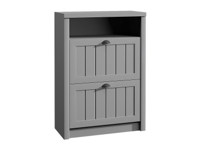 Shoe storage cabinet with opening doors