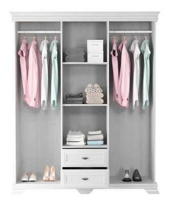 Kangaskaappi wardrobe with hooks and drawers