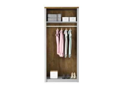 Room wardrobe with hanger, multifunctional, green